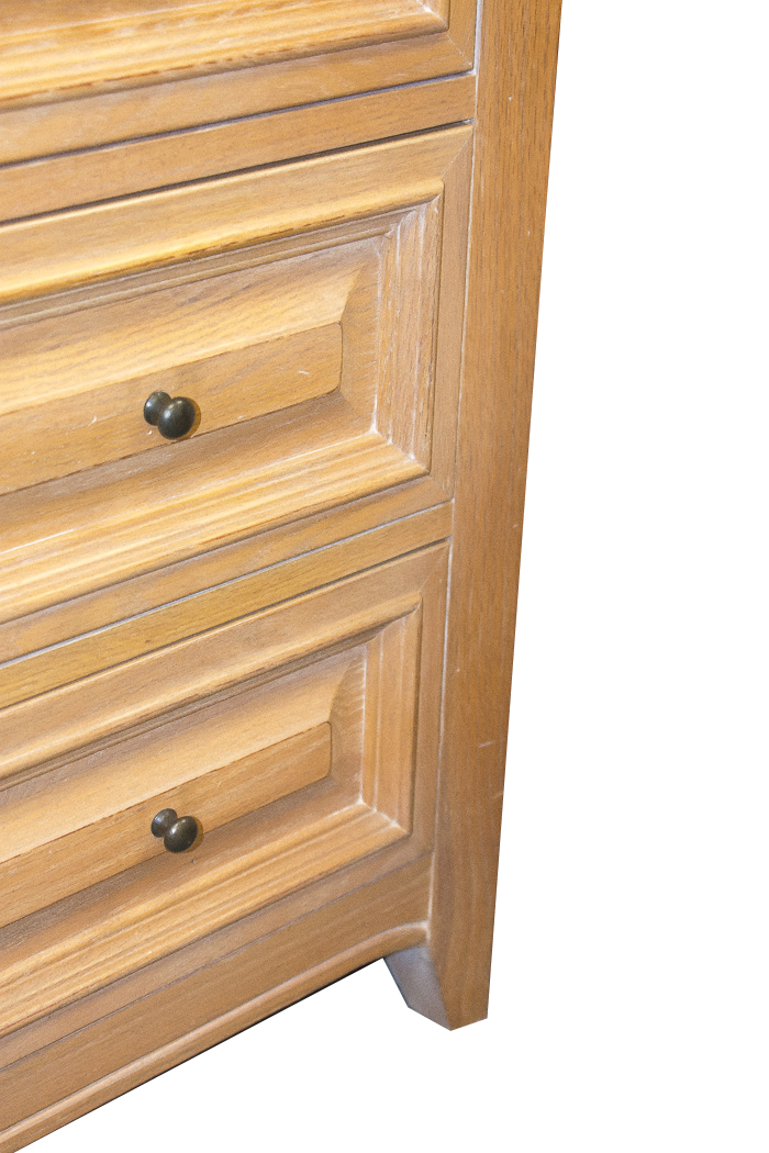 Thomasville Bleached Oak Chest of Drawers With Marble Insert