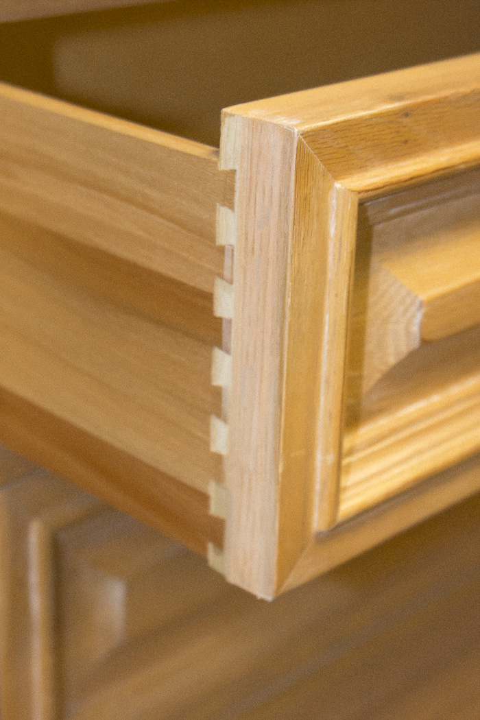 Thomasville Bleached Oak Chest of Drawers With Marble Insert