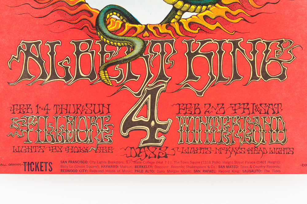 Vintage Rick Griffin Offset Lithograph Concert Poster