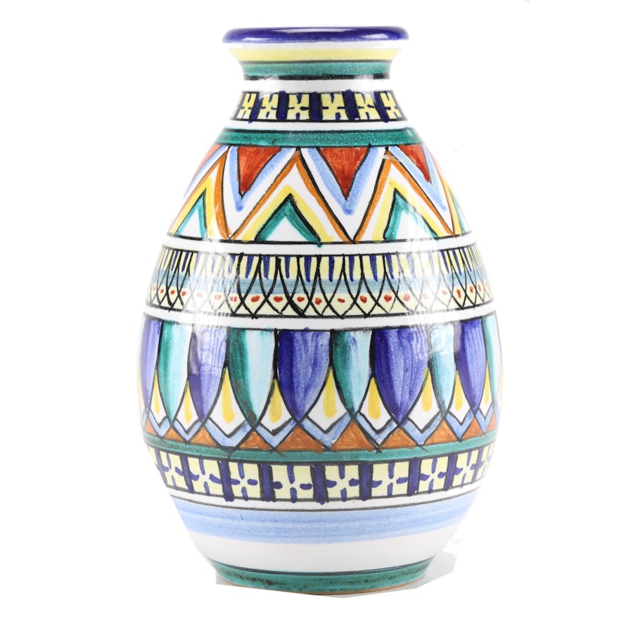 Handmade Italian Majolica Vase