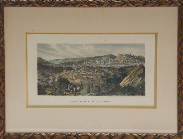 Vintage Lithographic Reproduction after Charles Magnus Steel Plate Engraving "Birds-Eye View of Cincinnati"
