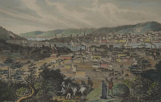 Vintage Lithographic Reproduction after Charles Magnus Steel Plate Engraving "Birds-Eye View of Cincinnati"