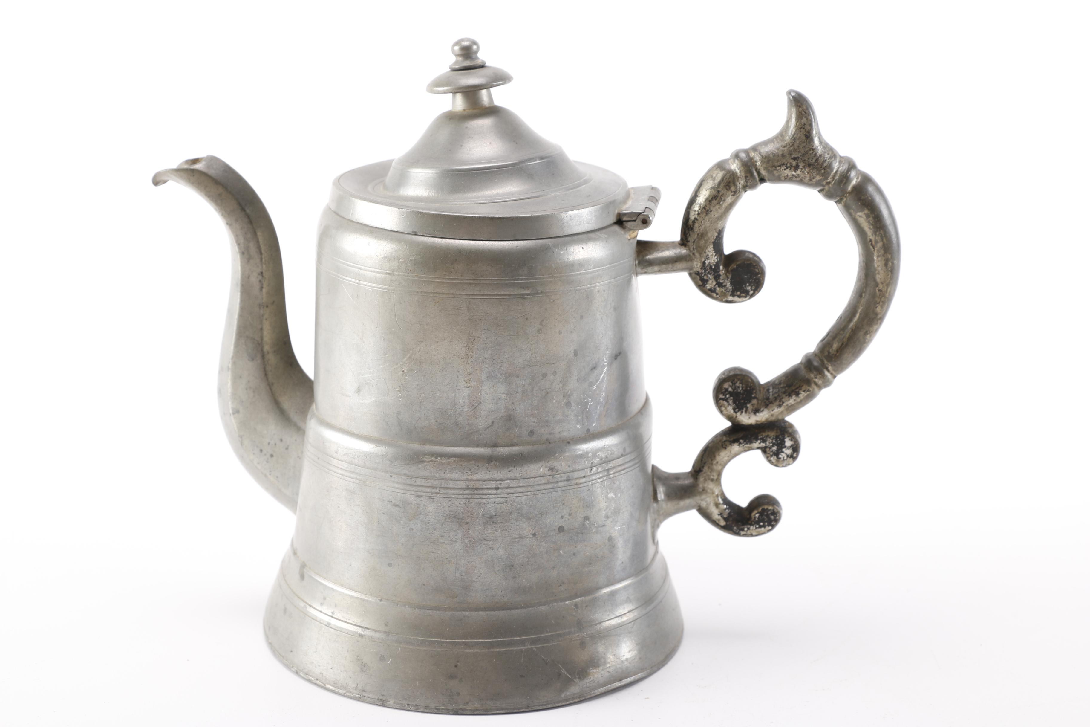 Vintage Aluminum Pitchers and Coffee Pots Including Sunburst and Morey & Ober