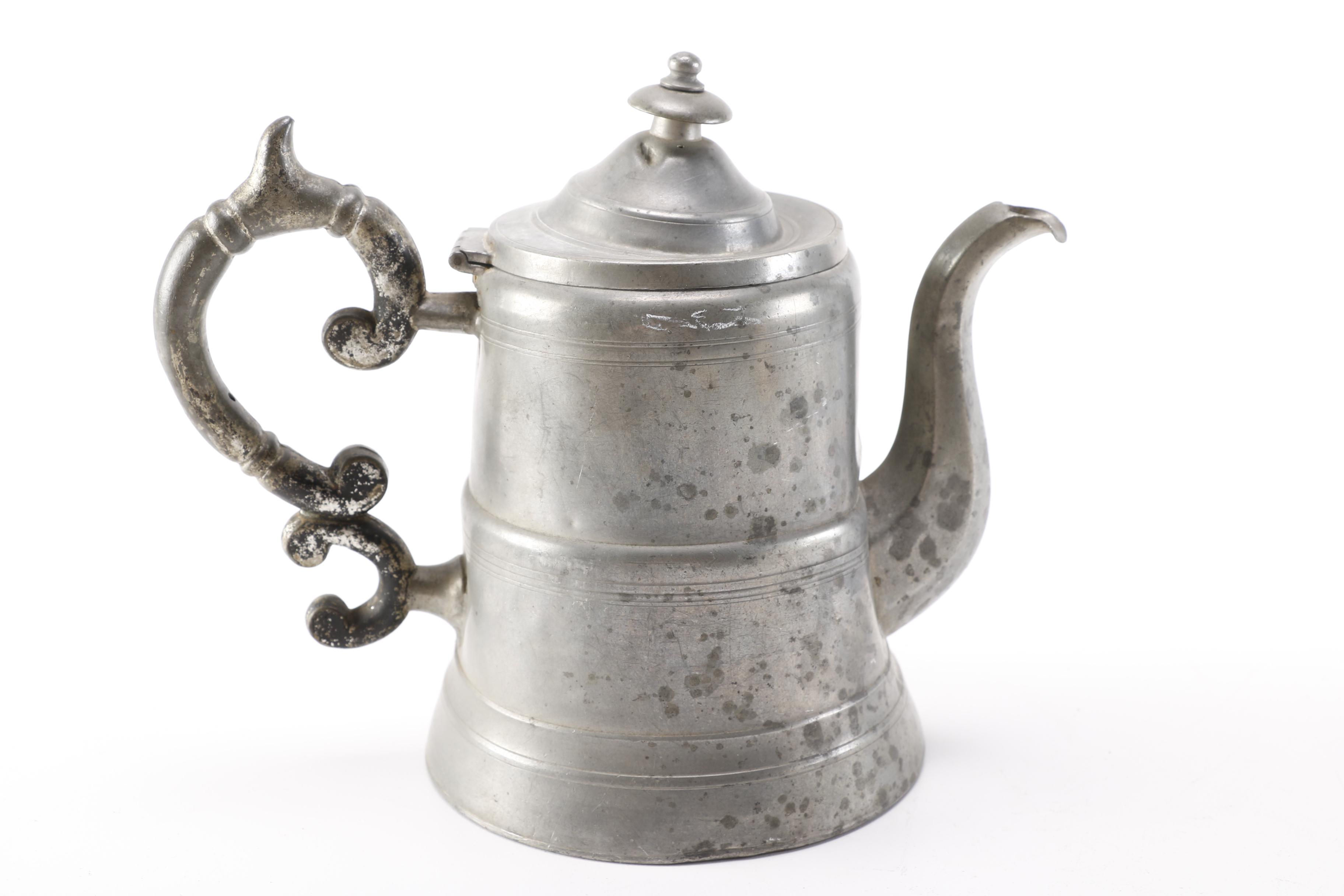 Vintage Aluminum Pitchers and Coffee Pots Including Sunburst and Morey & Ober