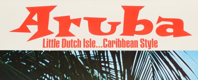 Eight Original 1970s and 80s Aruba Tourism Posters