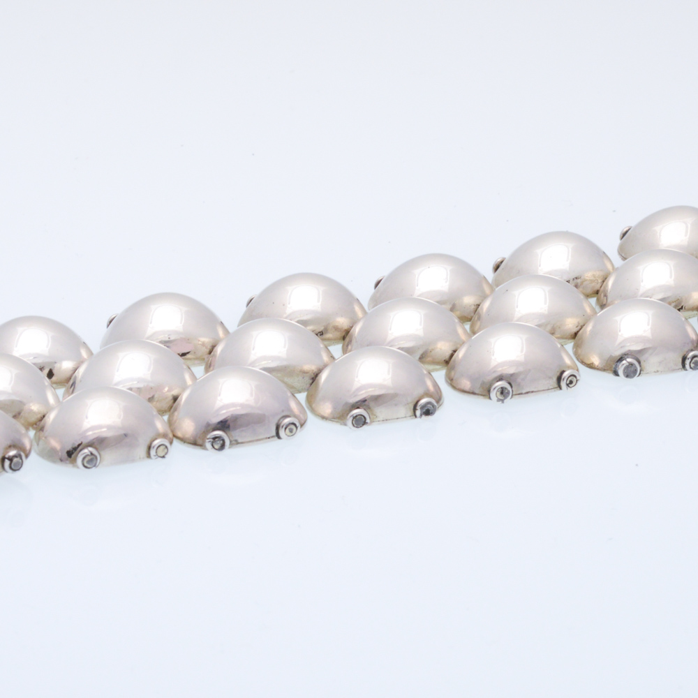 Signed Mexican Artisan Sterling Silver Bracelet