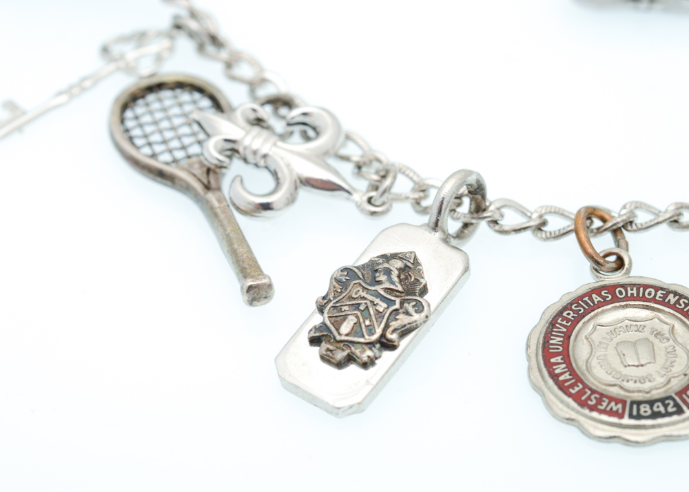 Three Sterling Silver Charm Bracelets