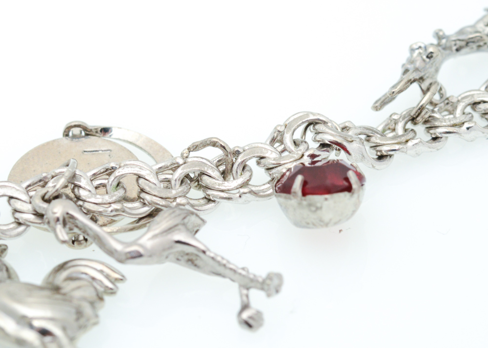 Three Sterling Silver Charm Bracelets