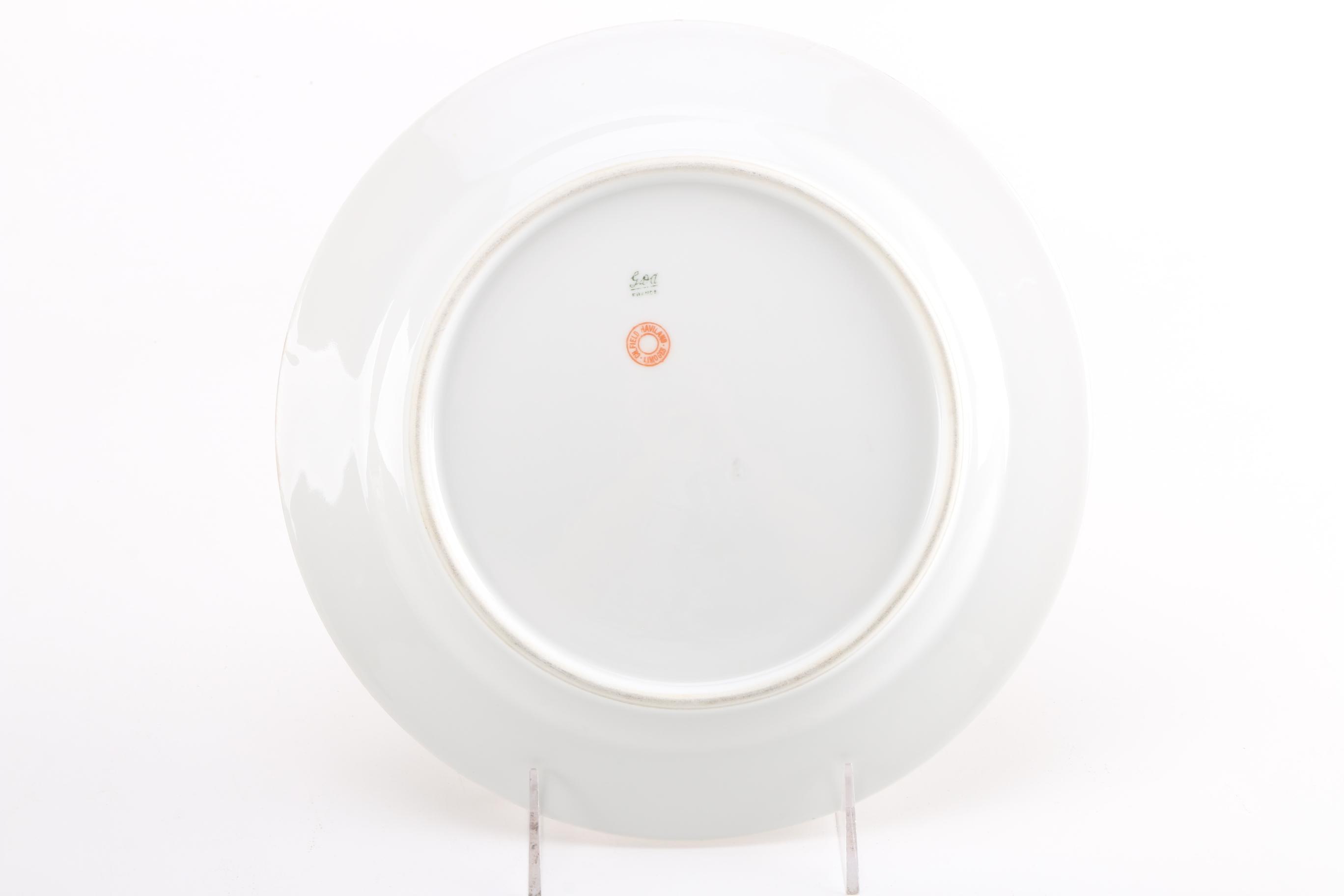 C.H. Field Haviland Limoges Porcelain Plate Set