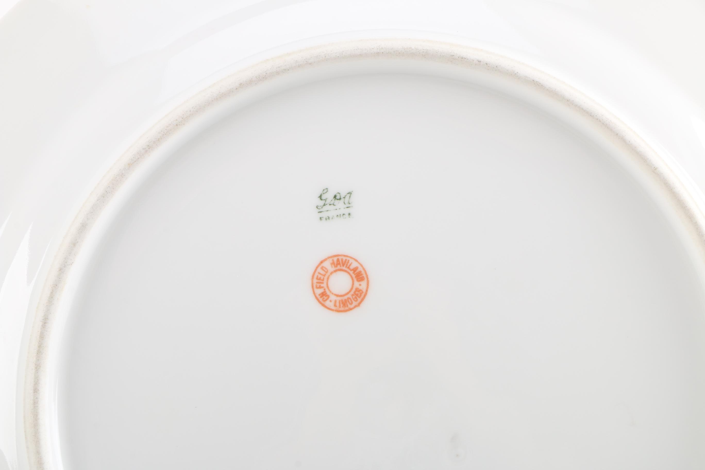 C.H. Field Haviland Limoges Porcelain Plate Set