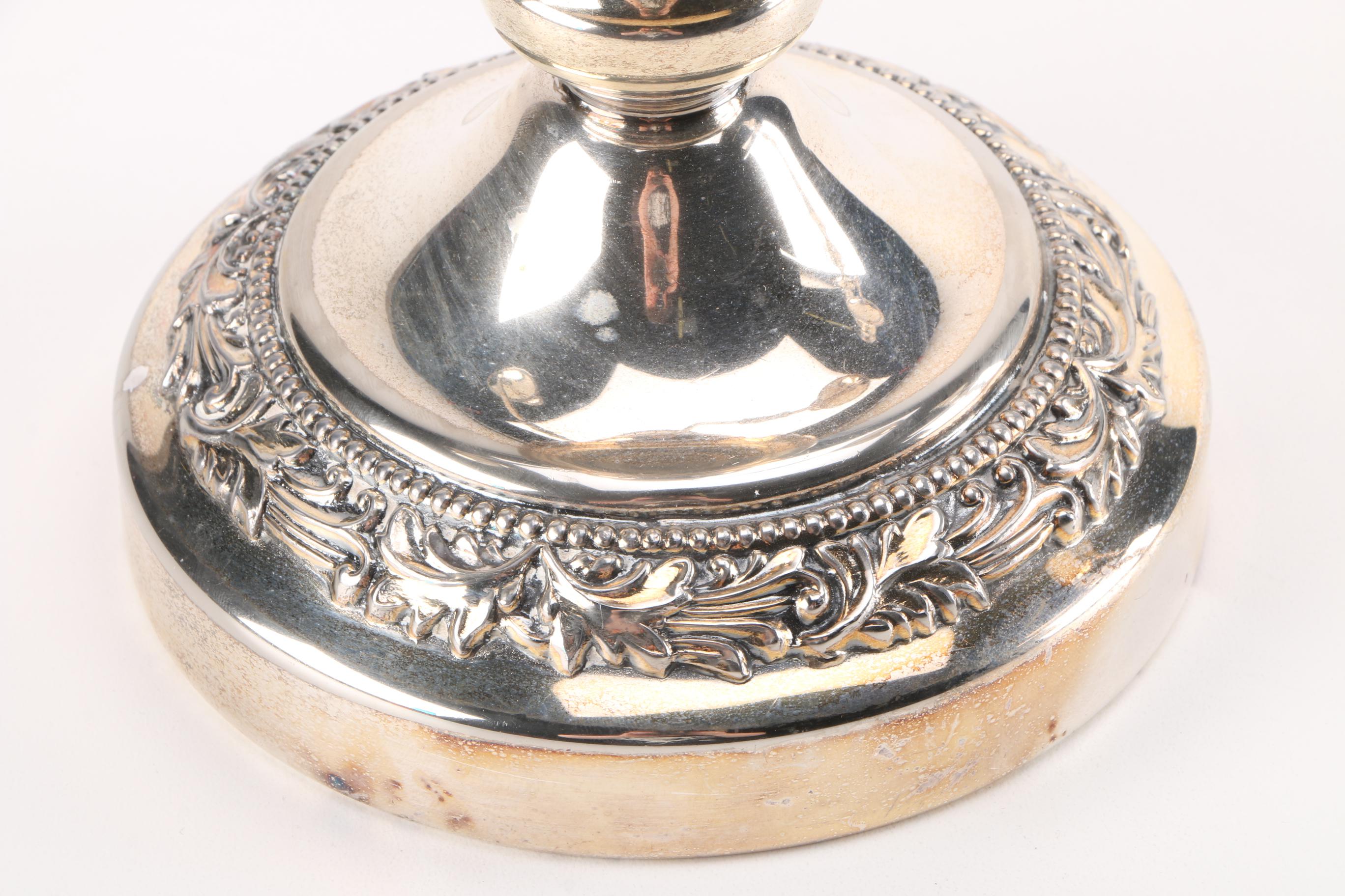 Birmingham Silver Company Silver Plate Candelabra Set