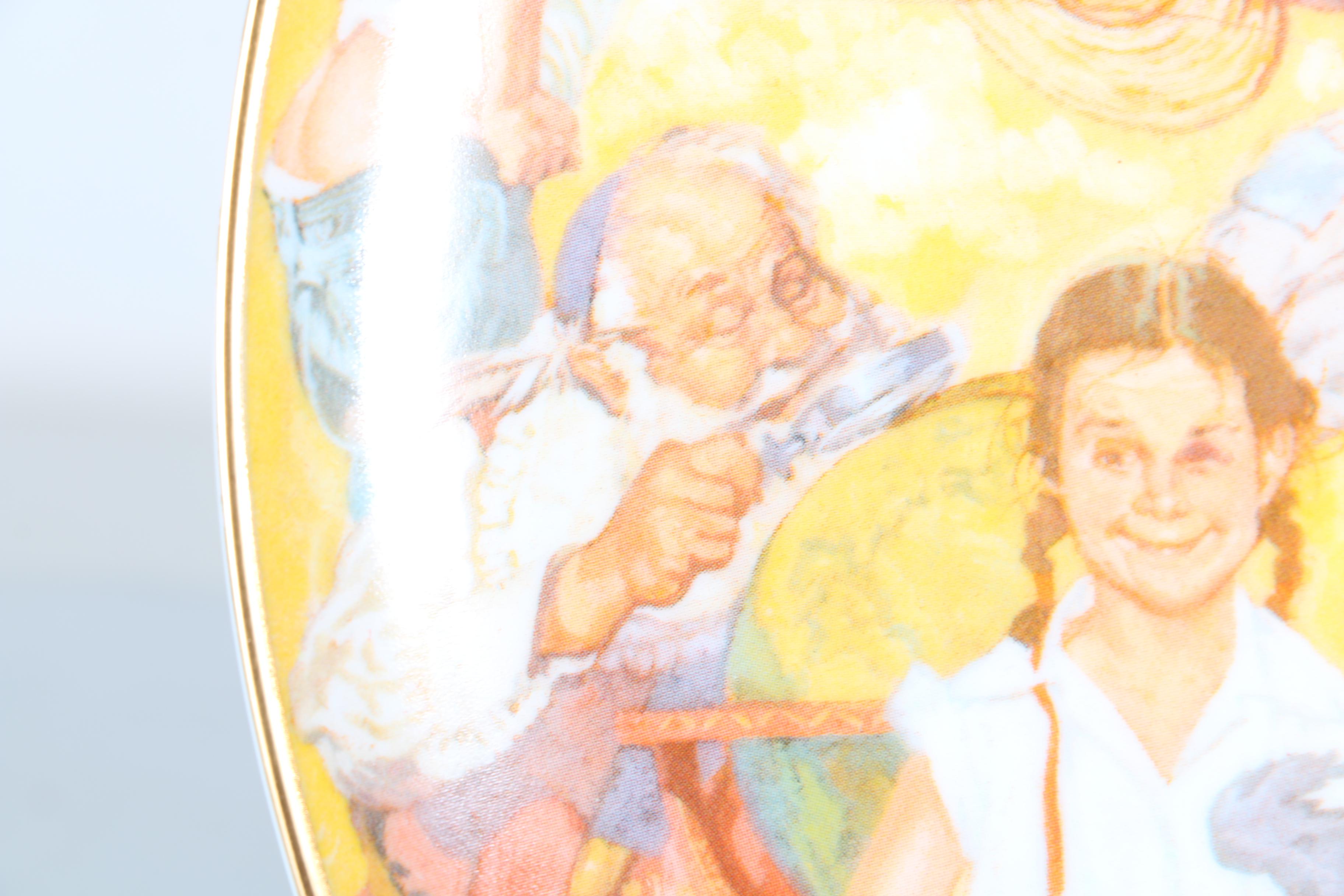 Vintage Pair of Norman Rockwell Plates