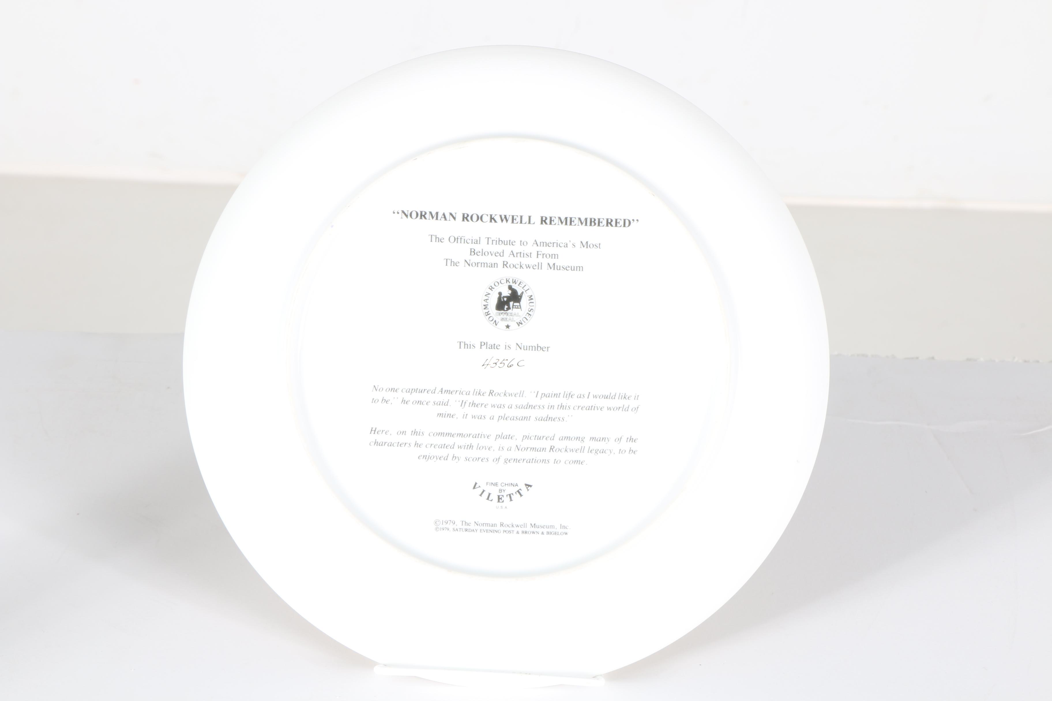 Vintage Pair of Norman Rockwell Plates
