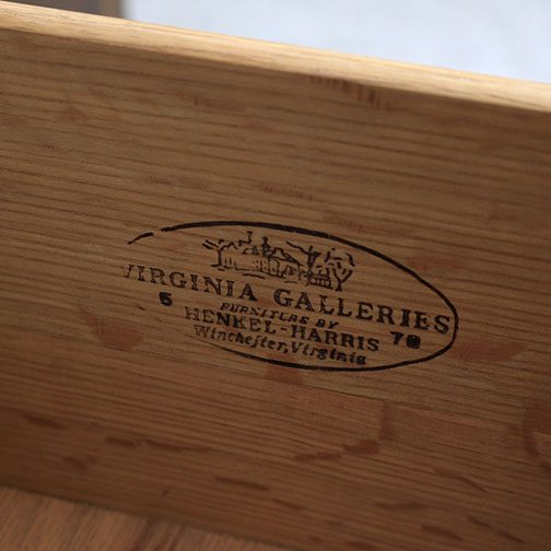 Henkle Harris Chippendale Style Mahogany Breakfront China Cabinet