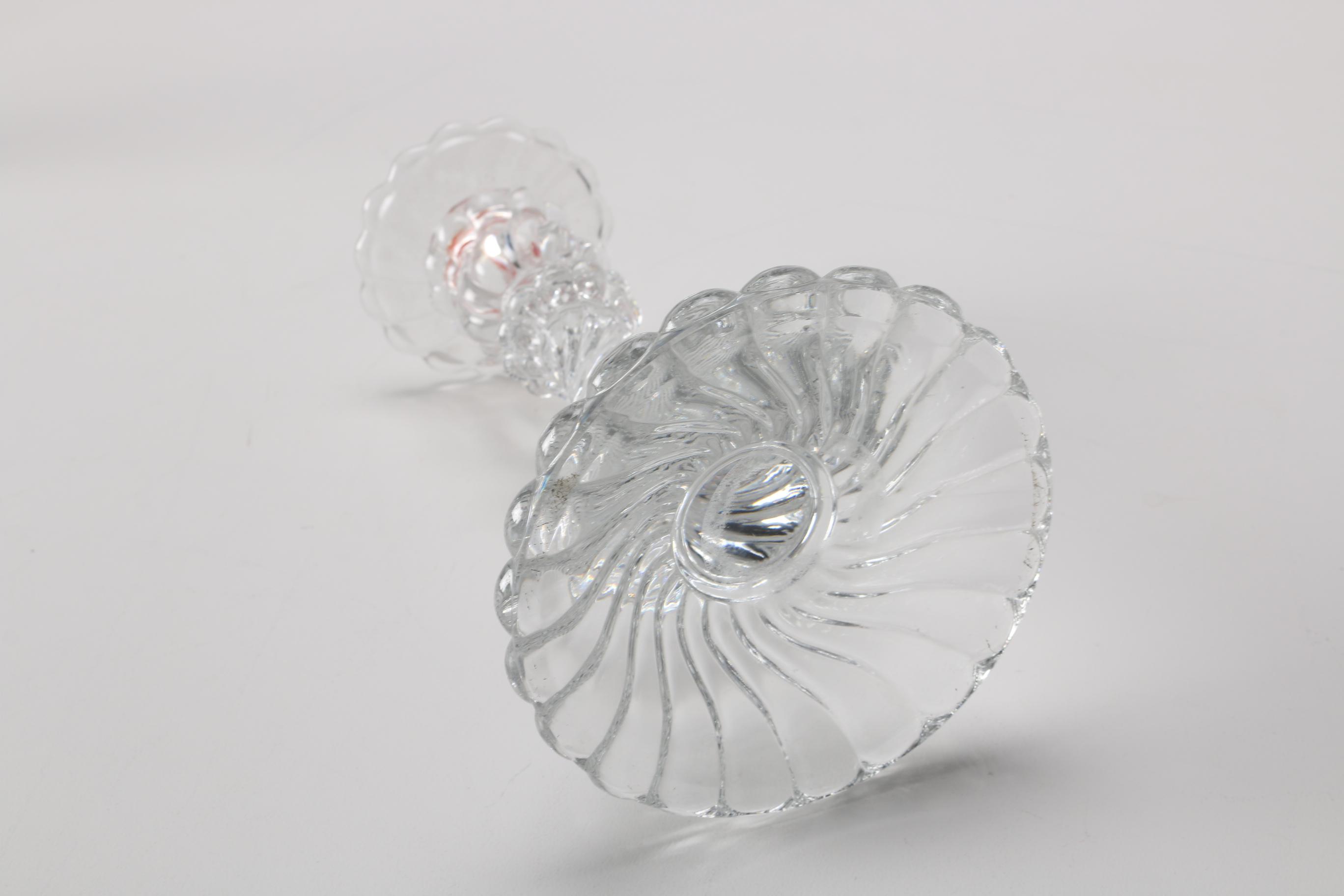 Vintage Baccarat Bambous Spiral Crystal Candlesticks