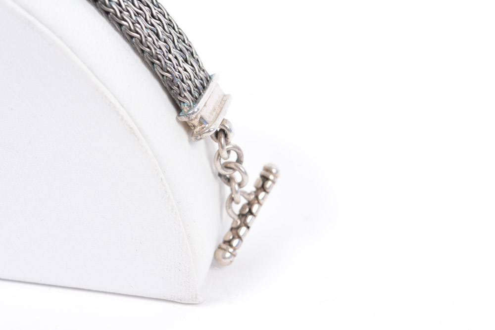 Sterling Silver Mother of Pearl Bracelet and Pendant