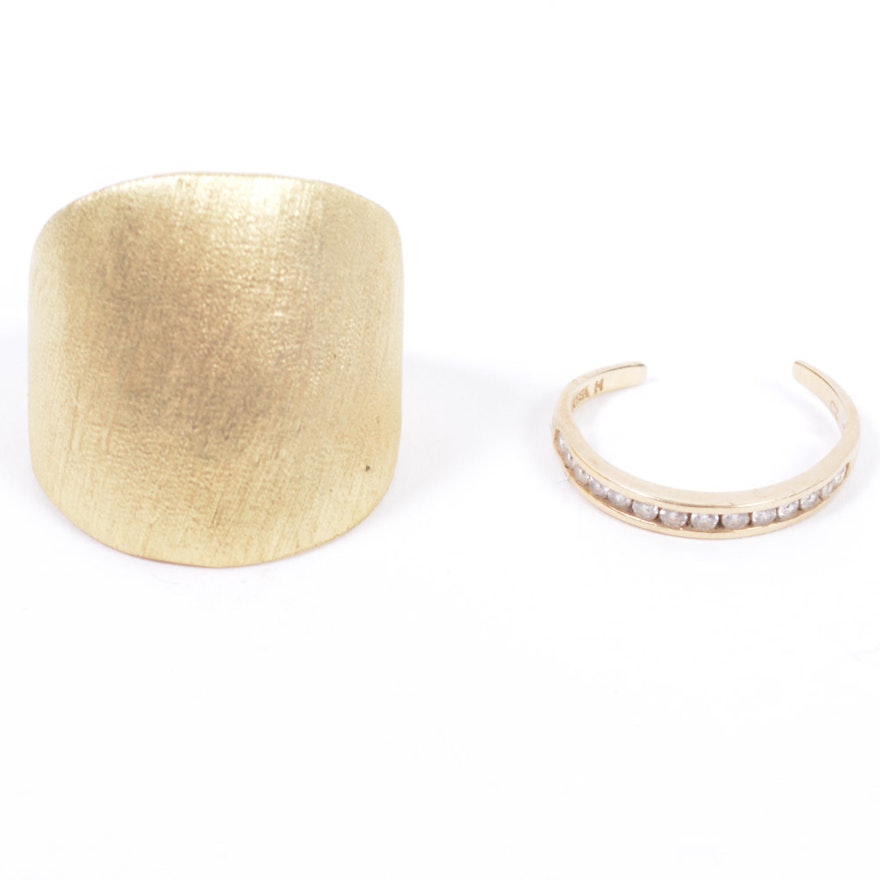 Pair of 14K Gold Rings