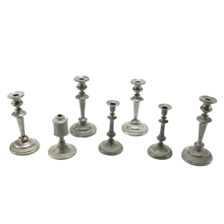 Pewter Candle Holder Assortment