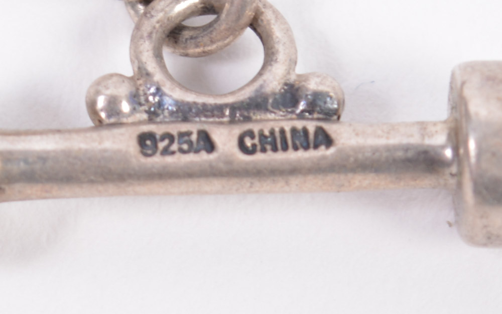 Sterling Silver Turquoise Bracelet and Blue Cabochon Pendant