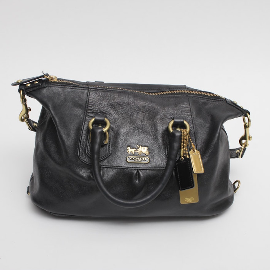 Coach Madison Sabrina Black Leather Handbag