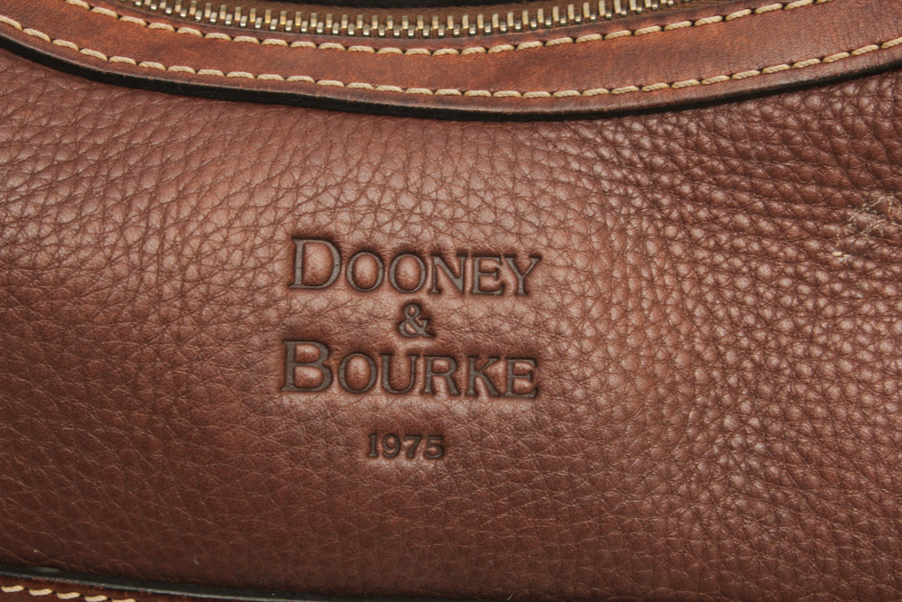 Dooney & Bourke Leather Hobo Shoulder Bag in Brown