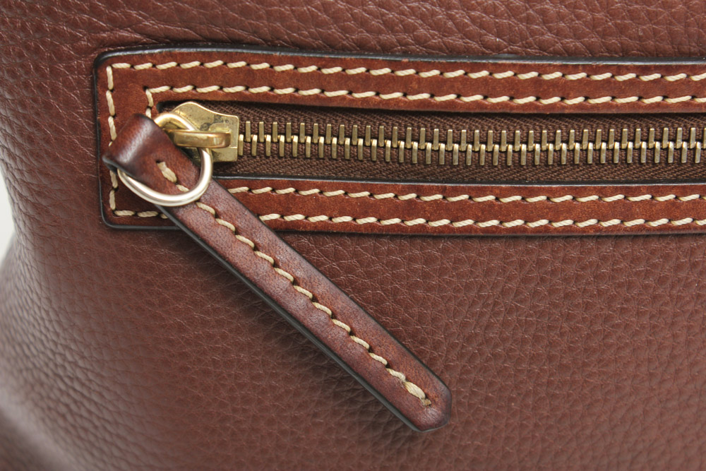 Dooney & Bourke Leather Hobo Shoulder Bag in Brown