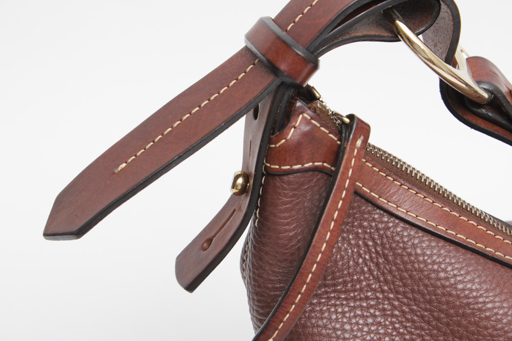 Dooney & Bourke Leather Hobo Shoulder Bag in Brown