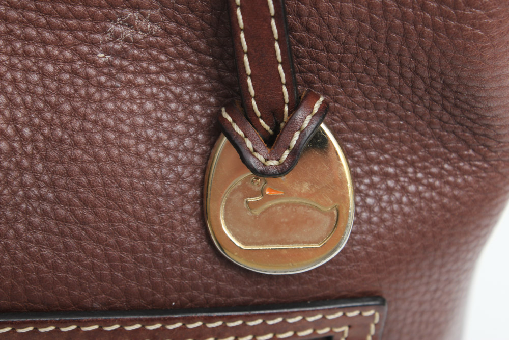 Dooney & Bourke Leather Hobo Shoulder Bag in Brown