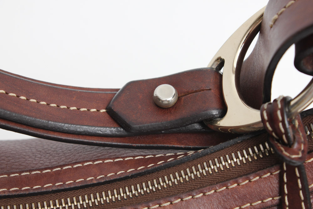 Dooney & Bourke Leather Hobo Shoulder Bag in Brown