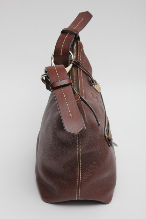 Dooney & Bourke Leather Hobo Shoulder Bag in Brown