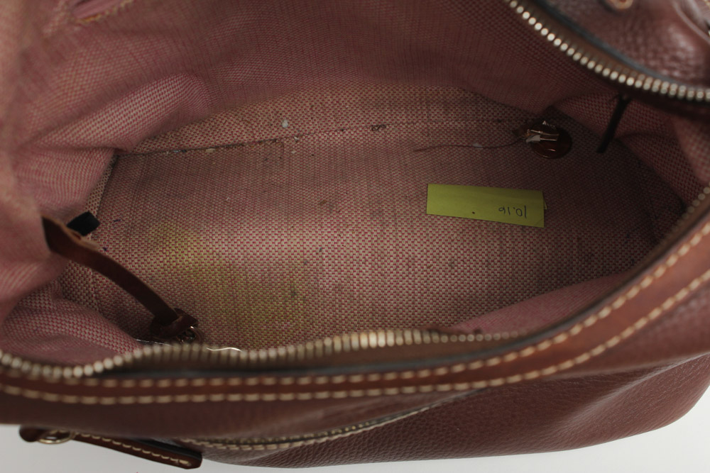 Dooney & Bourke Leather Hobo Shoulder Bag in Brown