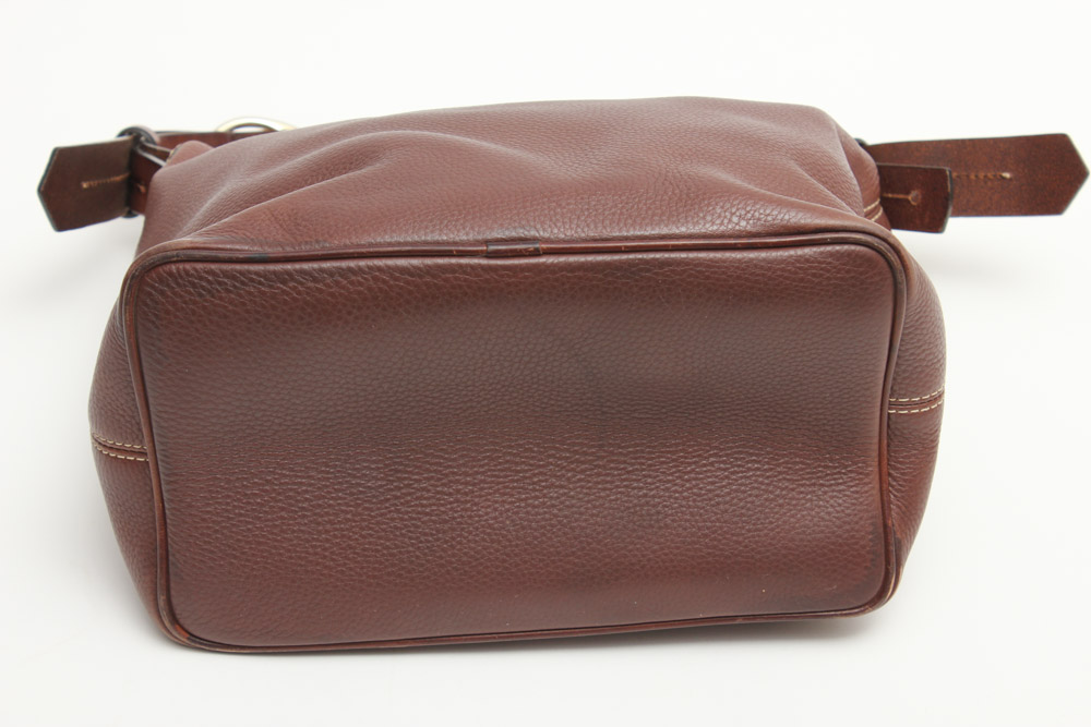 Dooney & Bourke Leather Hobo Shoulder Bag in Brown