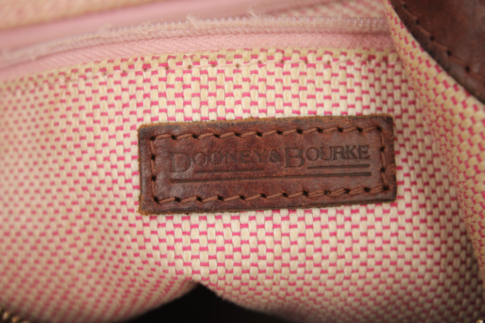 Dooney & Bourke Leather Hobo Shoulder Bag in Brown