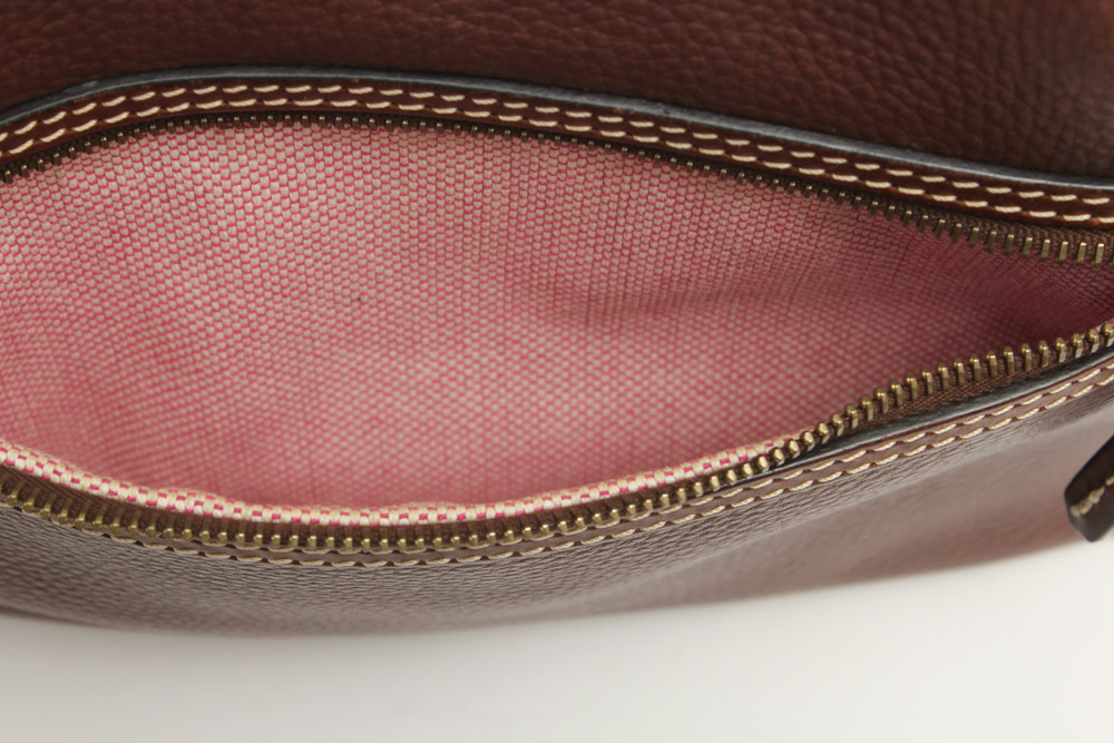 Dooney & Bourke Leather Hobo Shoulder Bag in Brown