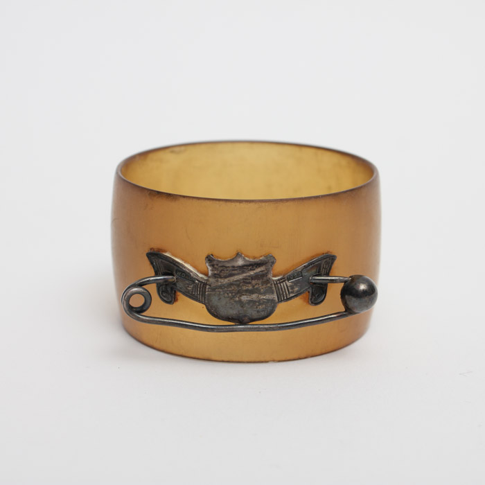 William Dunningham & Co. Scottish Horn and Sterling Napkin Ring