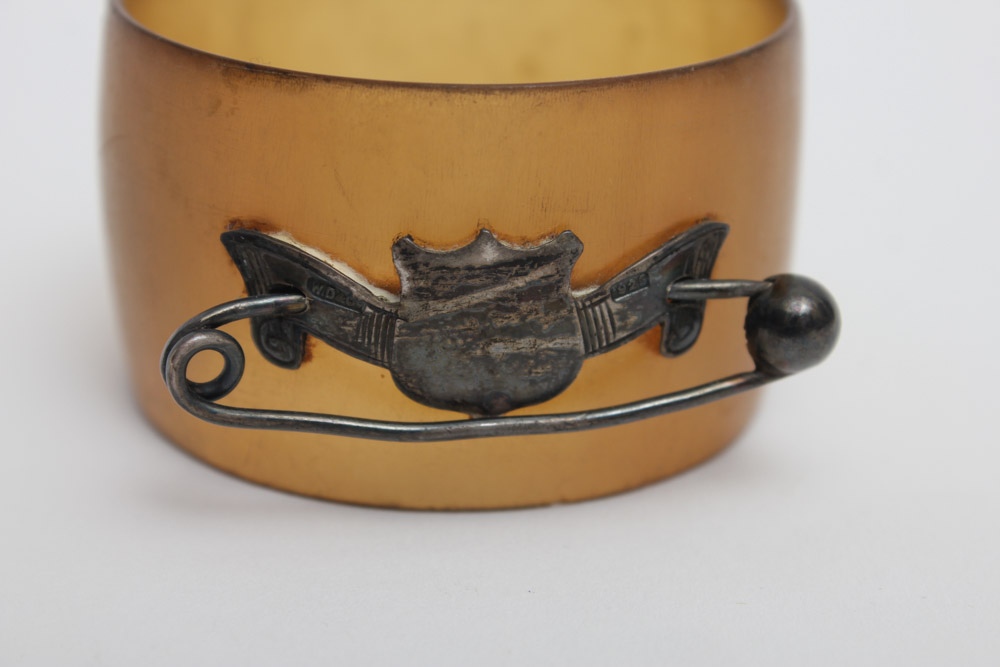 William Dunningham & Co. Scottish Horn and Sterling Napkin Ring