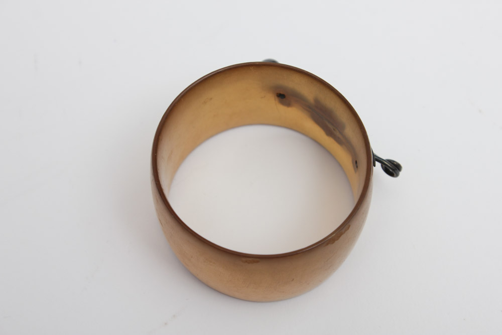 William Dunningham & Co. Scottish Horn and Sterling Napkin Ring