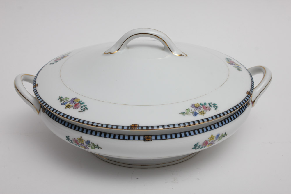 Noritake and Gosser Covered Vegetable Dishes and Lemon Servers