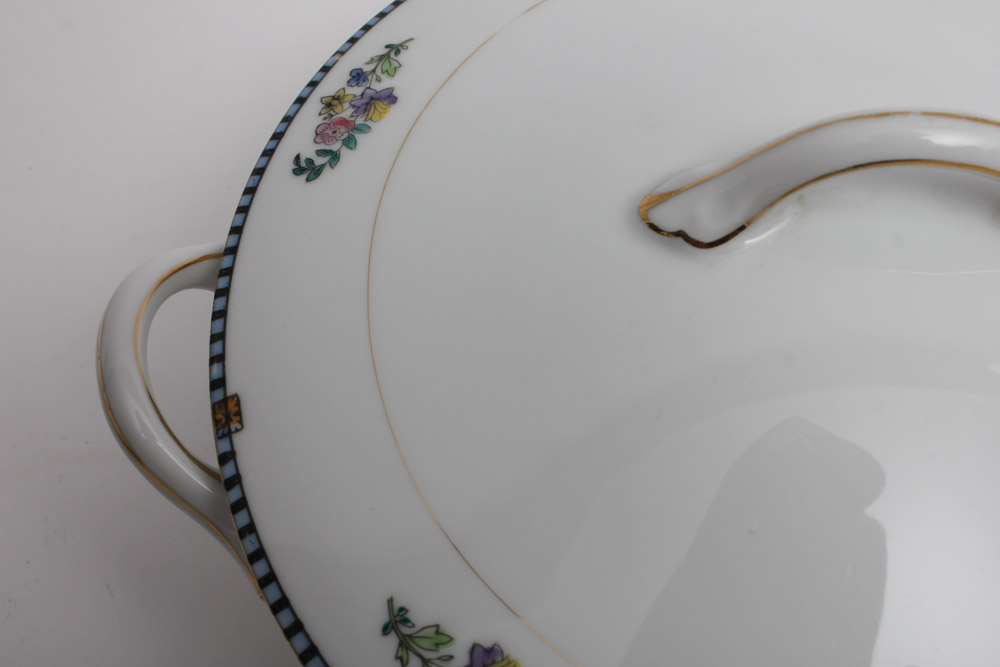 Noritake and Gosser Covered Vegetable Dishes and Lemon Servers