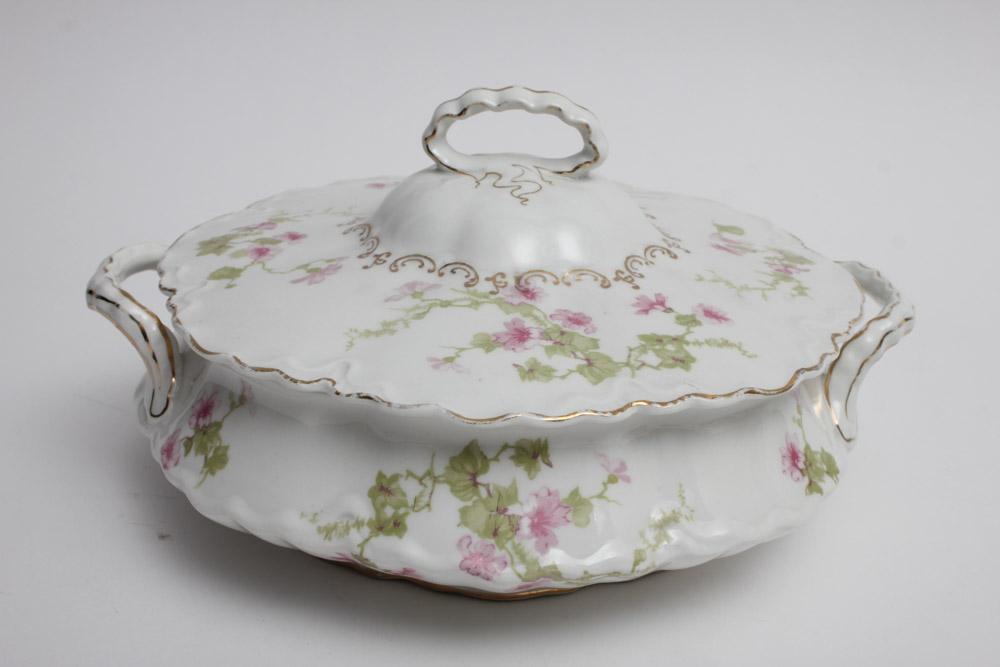 Noritake and Gosser Covered Vegetable Dishes and Lemon Servers