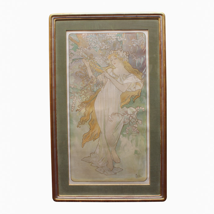 Alphonse Mucha Lithograph Poster "The Seasons"