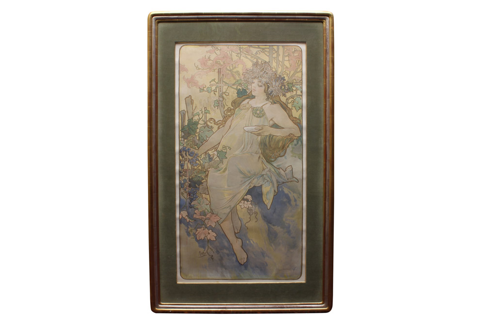 Alphonse Mucha Lithograph Poster "The Seasons"