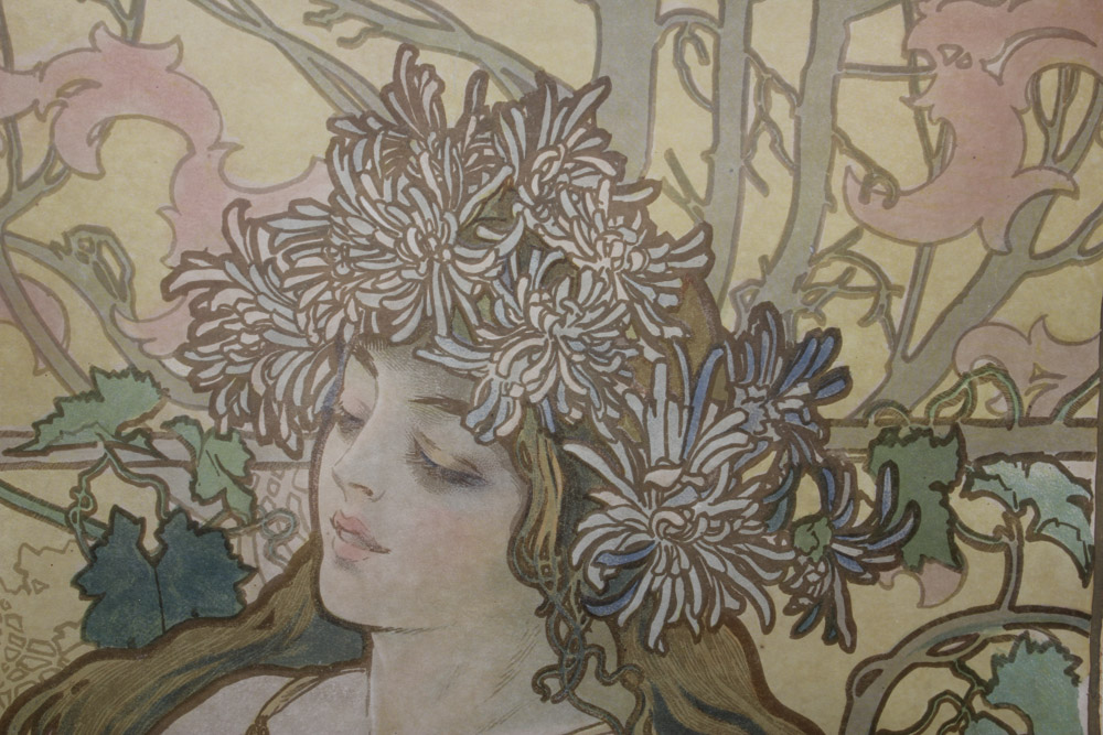 Alphonse Mucha Lithograph Poster "The Seasons"