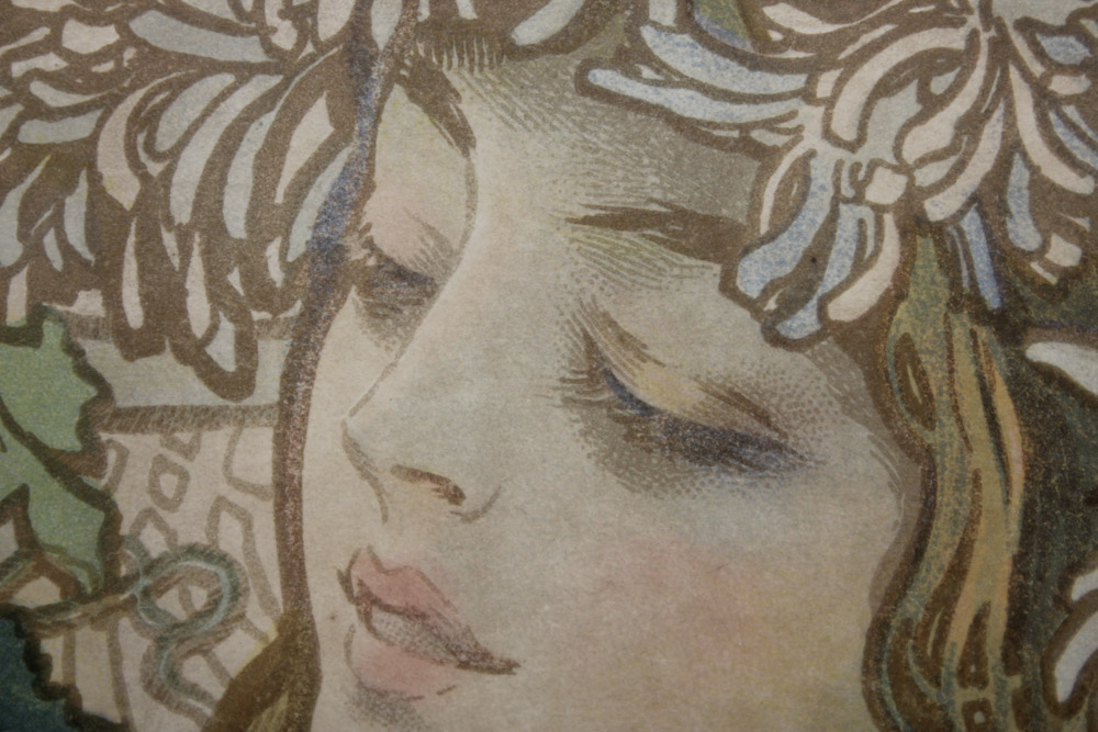 Alphonse Mucha Lithograph Poster "The Seasons"