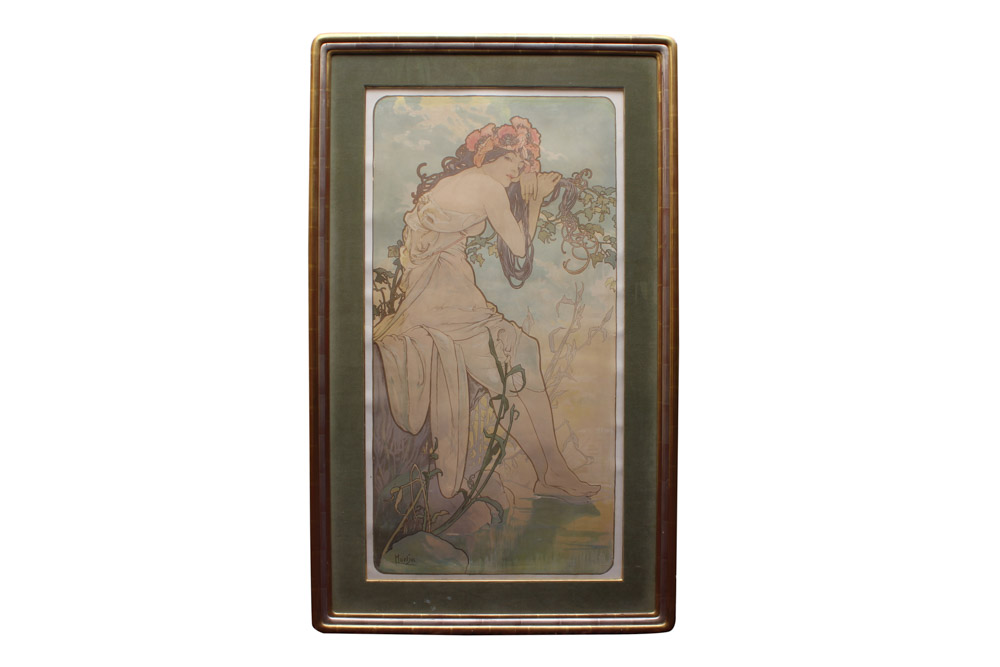 Alphonse Mucha Lithograph Poster "The Seasons"