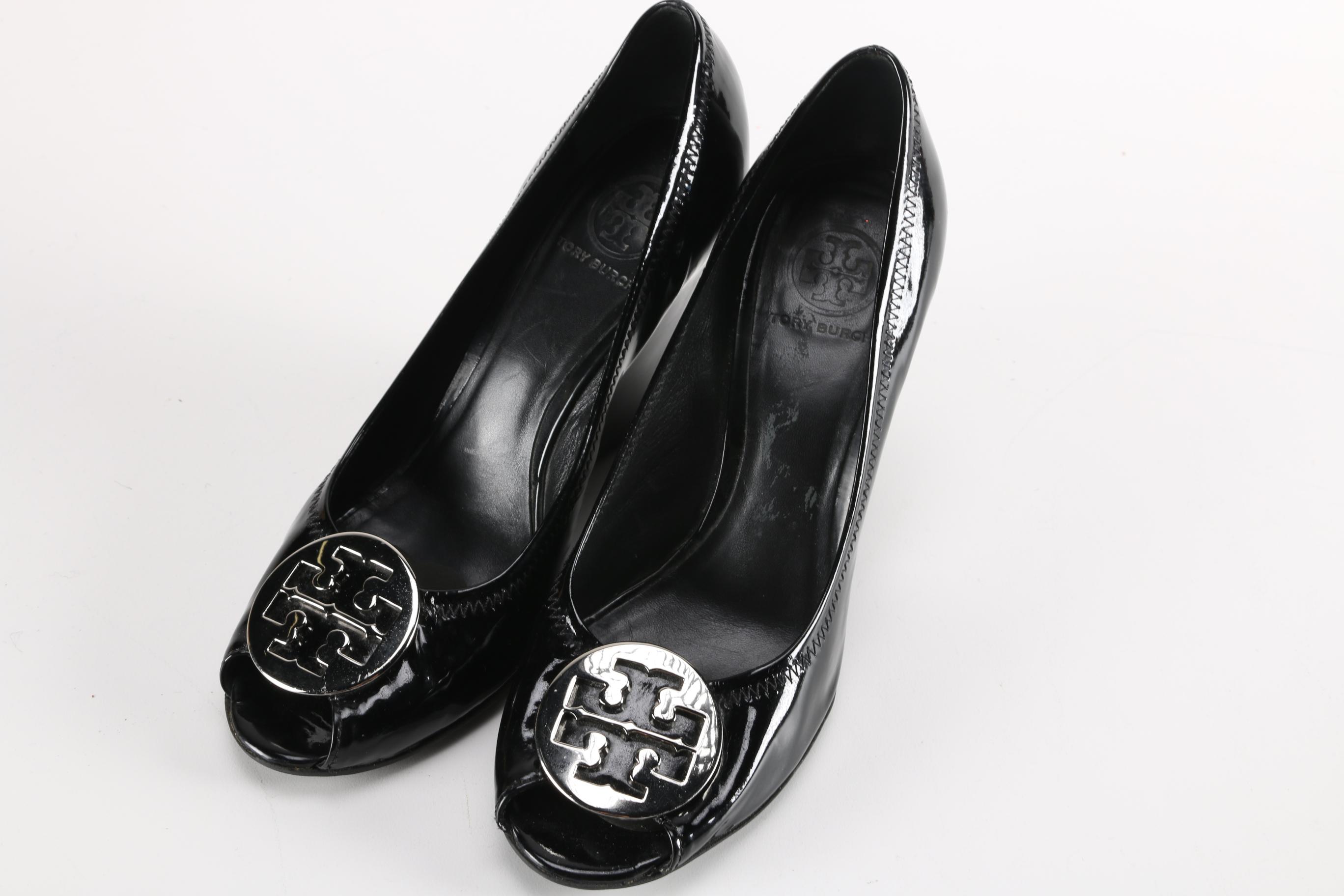 Tory Burch Black Leather Shoe Collection