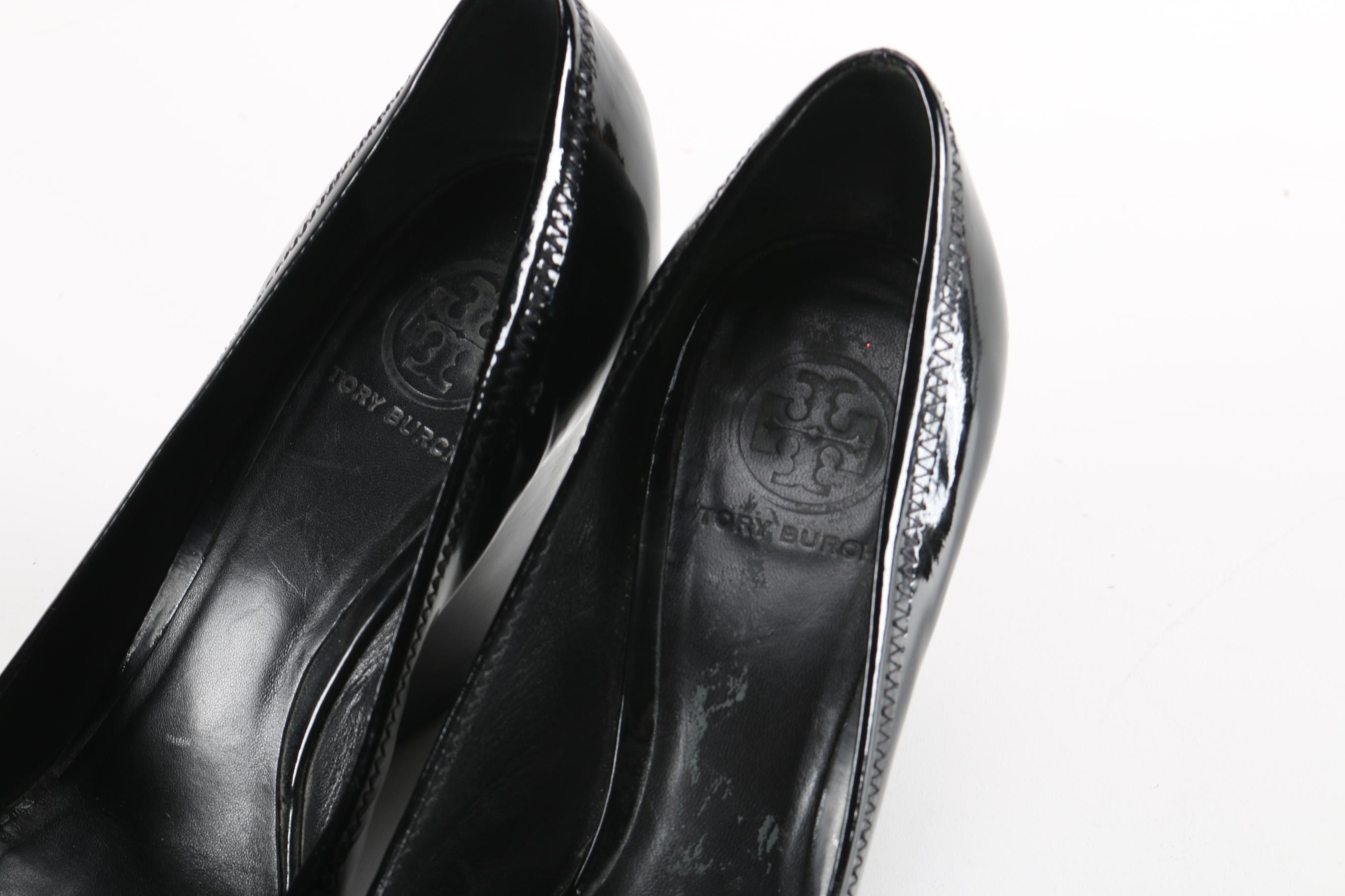 Tory Burch Black Leather Shoe Collection