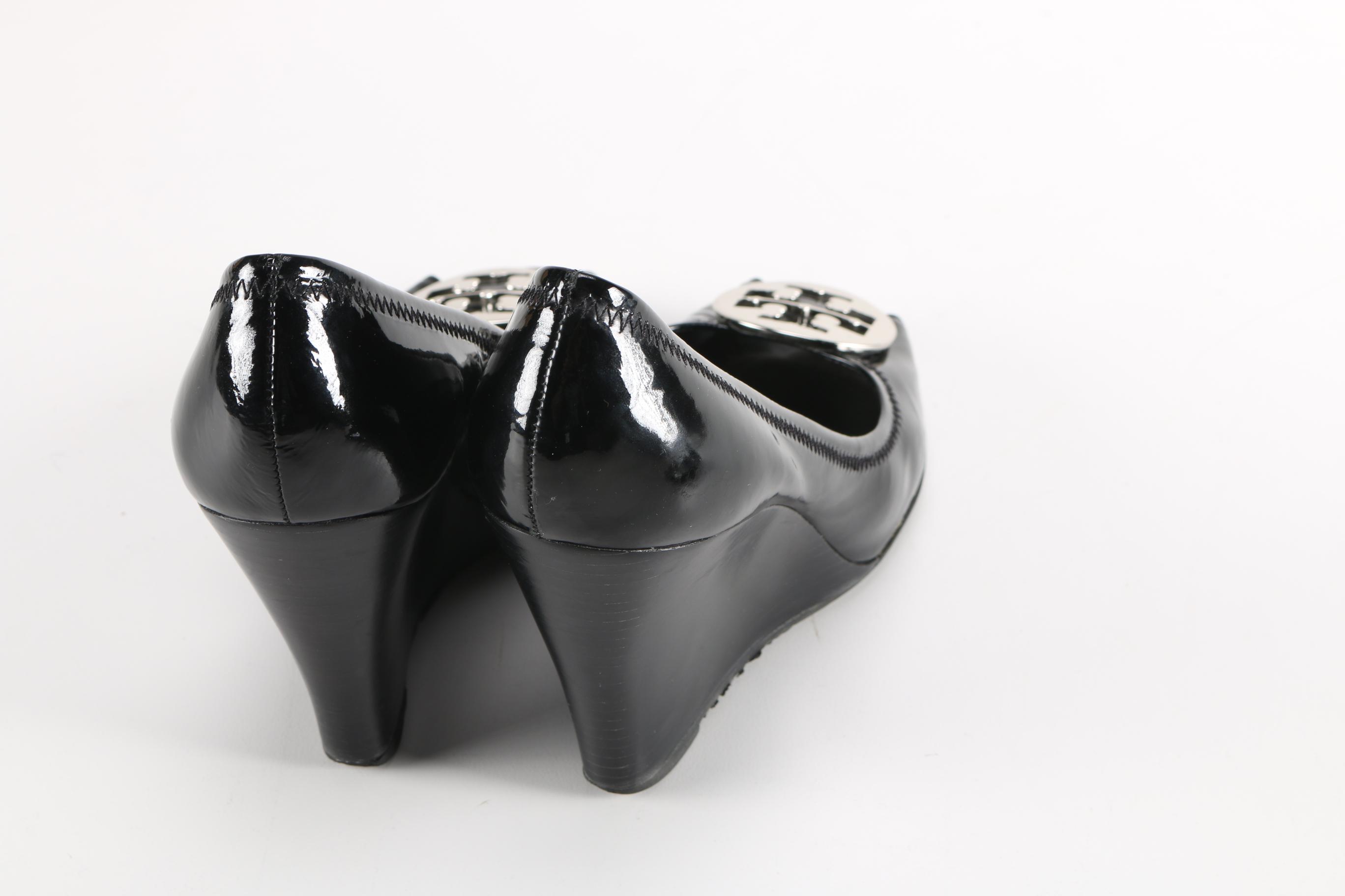 Tory Burch Black Leather Shoe Collection