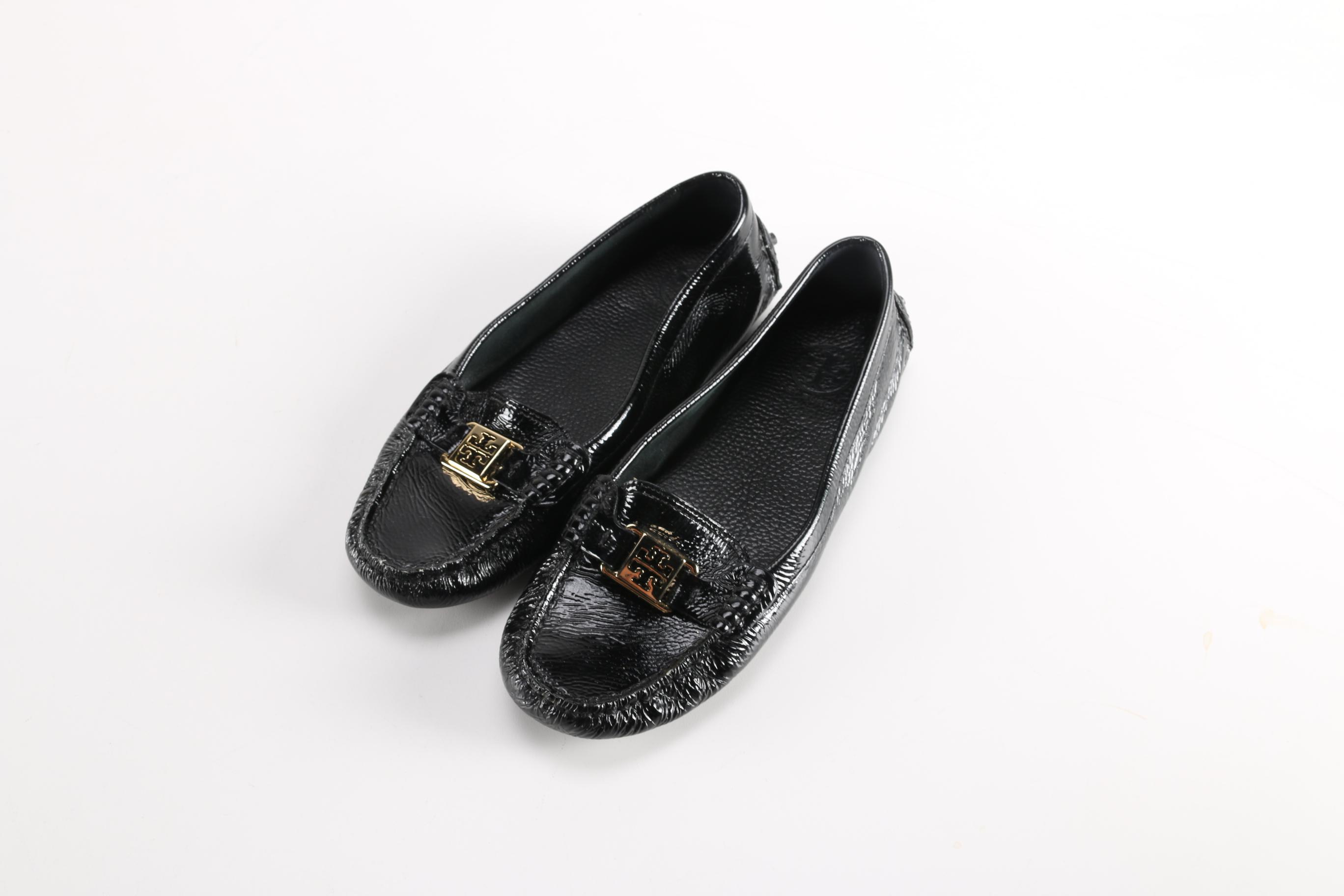 Tory Burch Black Leather Shoe Collection