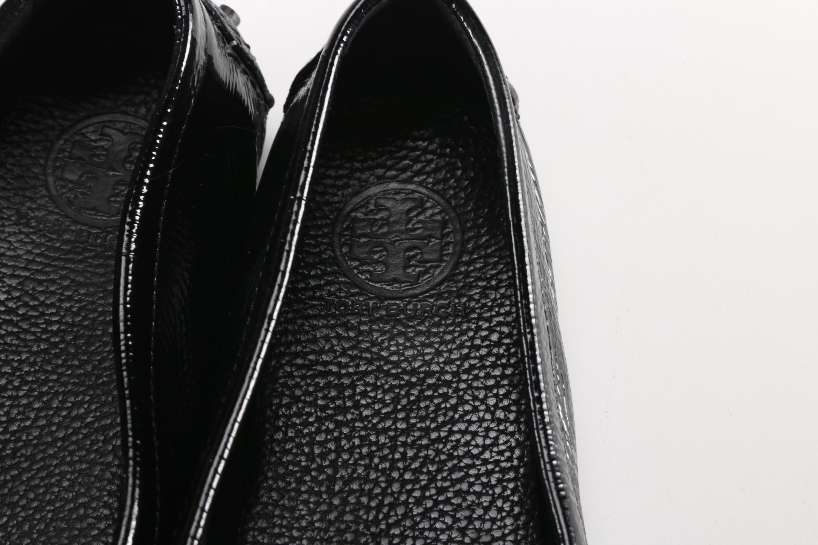 Tory Burch Black Leather Shoe Collection
